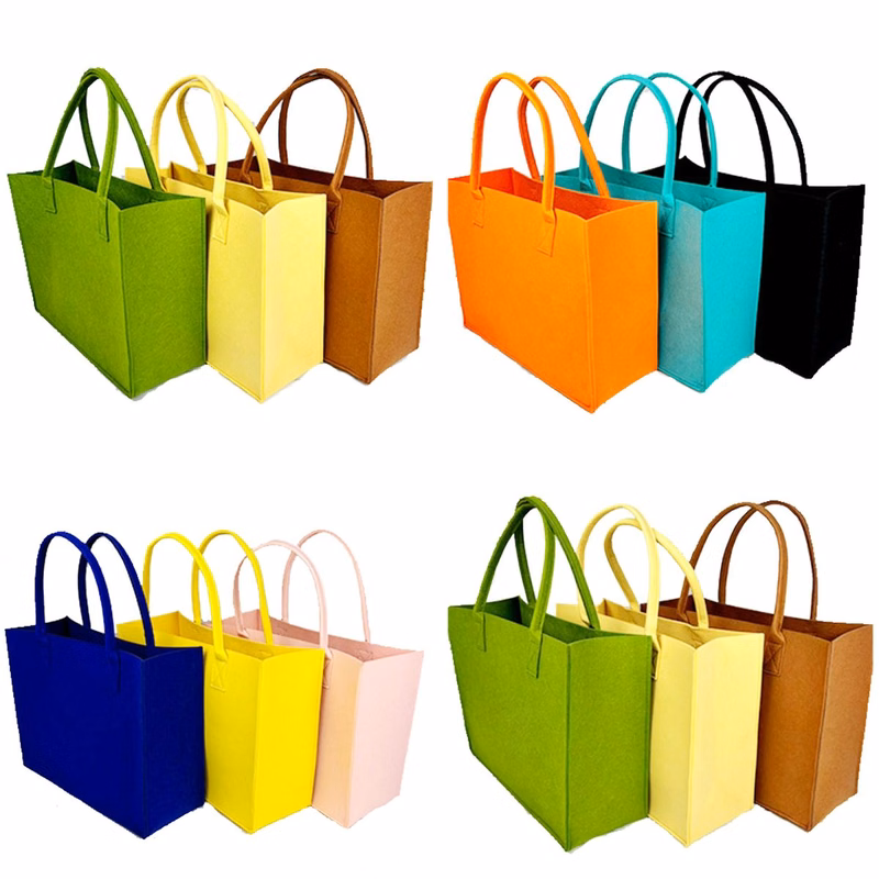Handles Grocery Tote Shopping Felt Bags