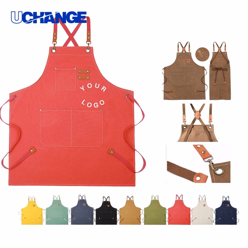 Adjustable Canvas Apron with Logo Area for Events