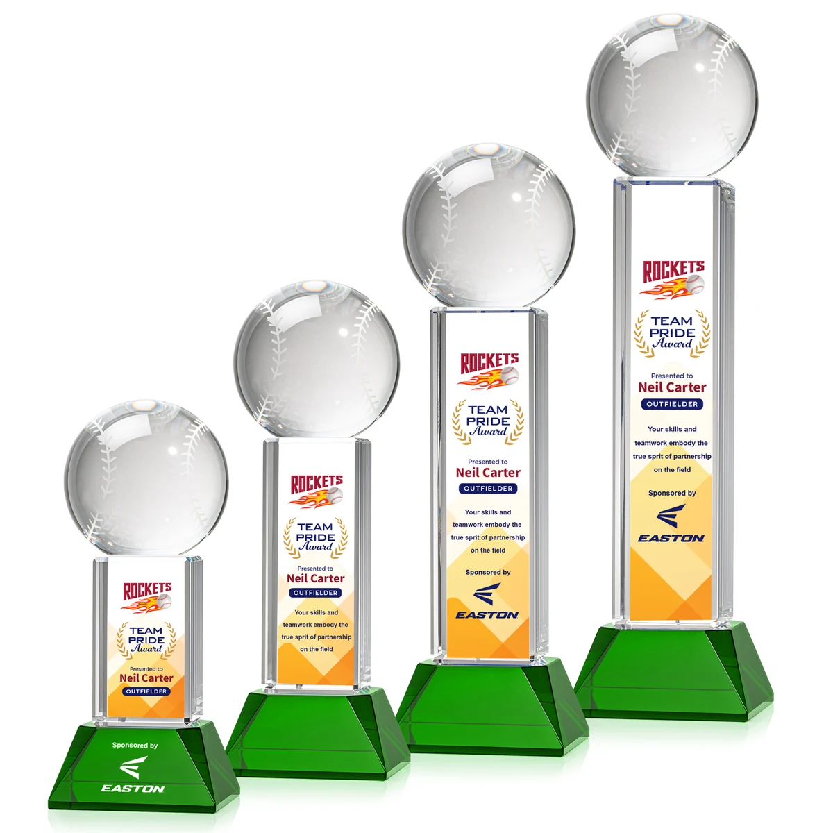 Baseball VividPrint™ Award on Stowe - Green 1