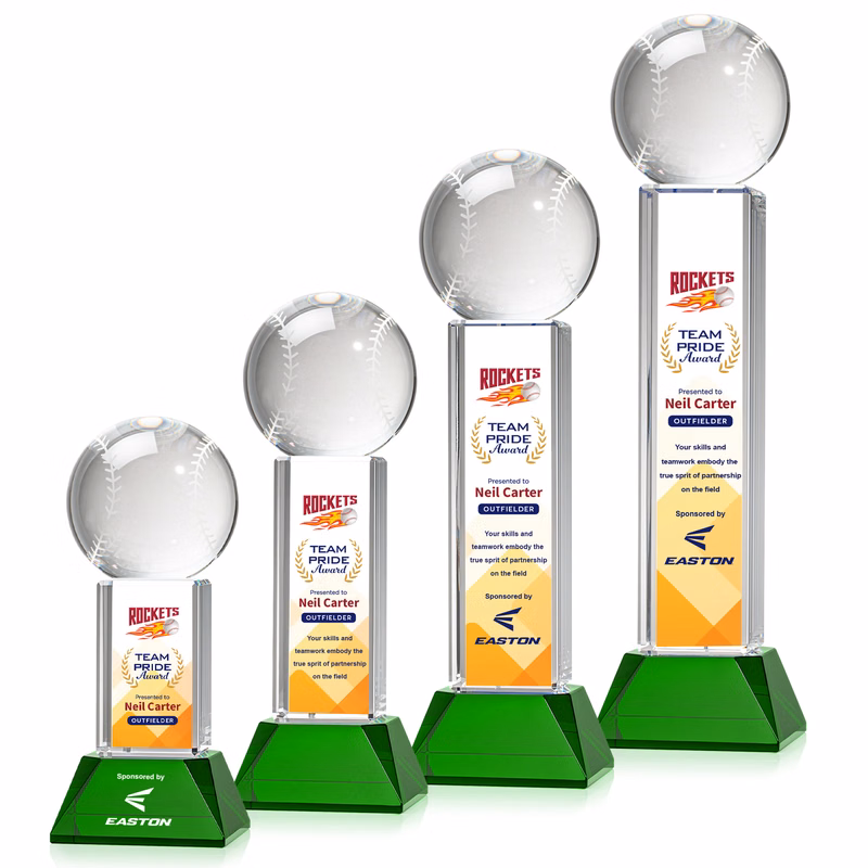 Baseball VividPrint™ Award on Stowe - Green