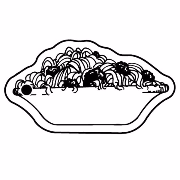 Pasta In Bowl Key Tag - Spot Color