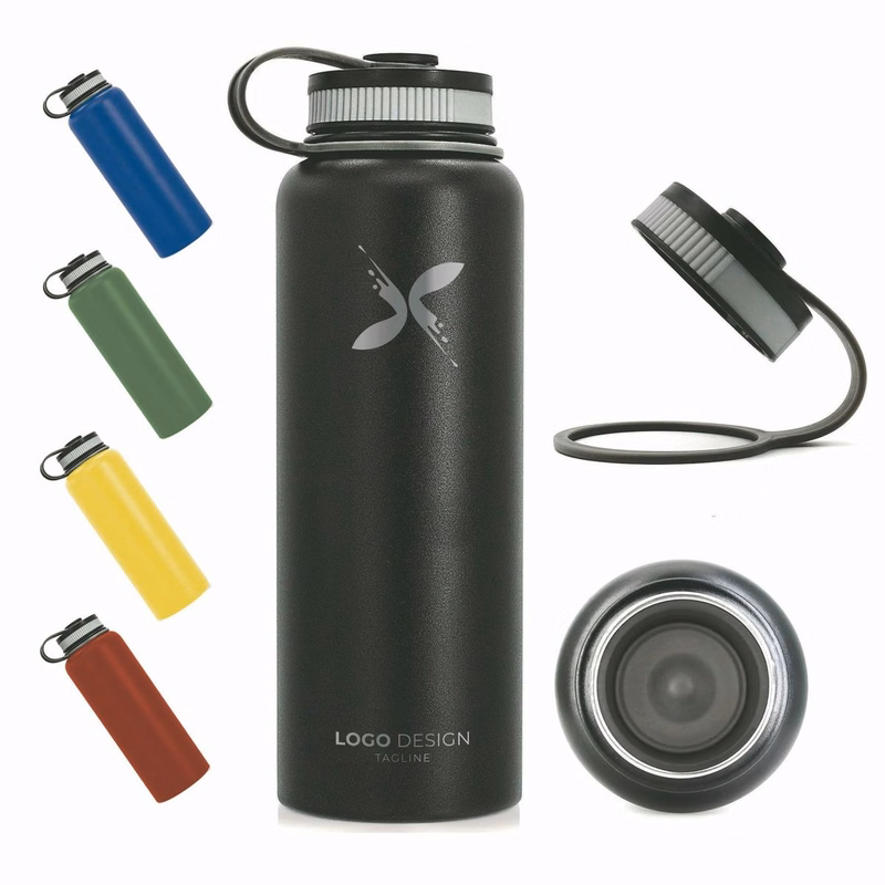 Wide Mouth Water Bottles, Sports Water Bottles, BPA-free, Leak Proof 12, 16, 18, 32, 40oz