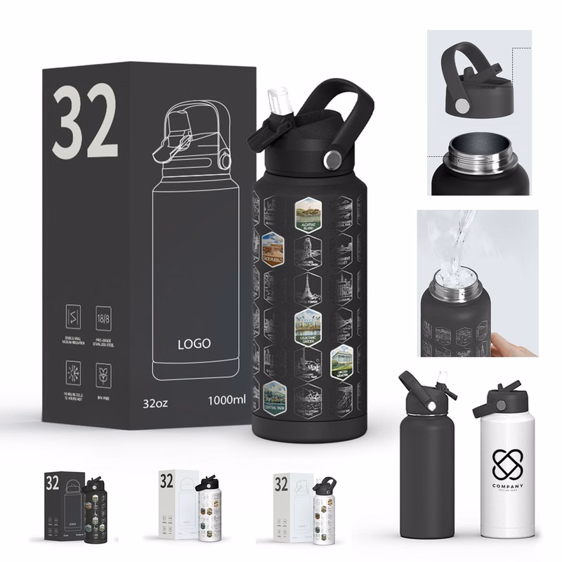 National Parks 32oz Insulated Water Bottle With Stickers