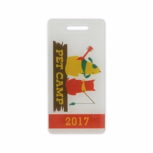 USA Made Full Color Acrylic Bag Tag, Custom Shape w/ Flexible Plastic Loop Strap (1-5 Sq. Inches)