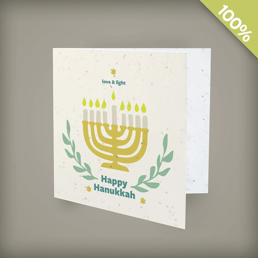 Menorah Business Hanukkah Cards 1