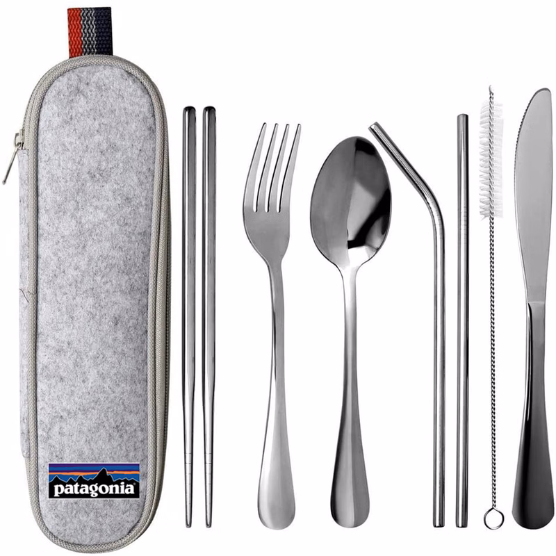 7 Piece Outdoor Tableware Reusable Utensils Set