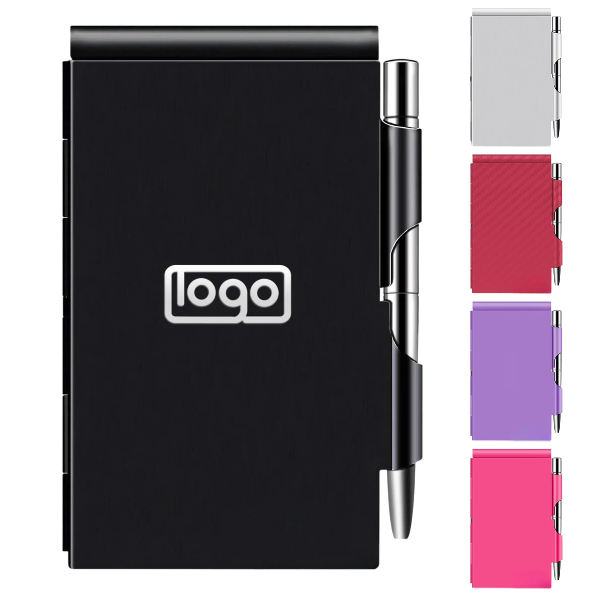 Aluminum Memo Notebook W/ Pen 1
