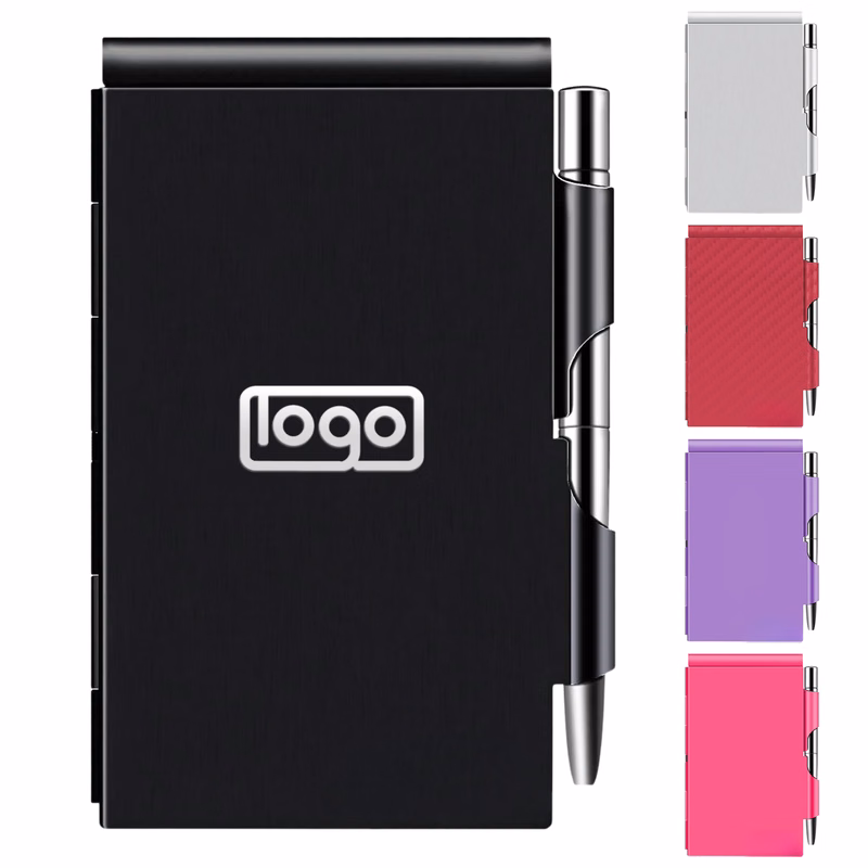 Aluminum Memo Notebook W/ Pen