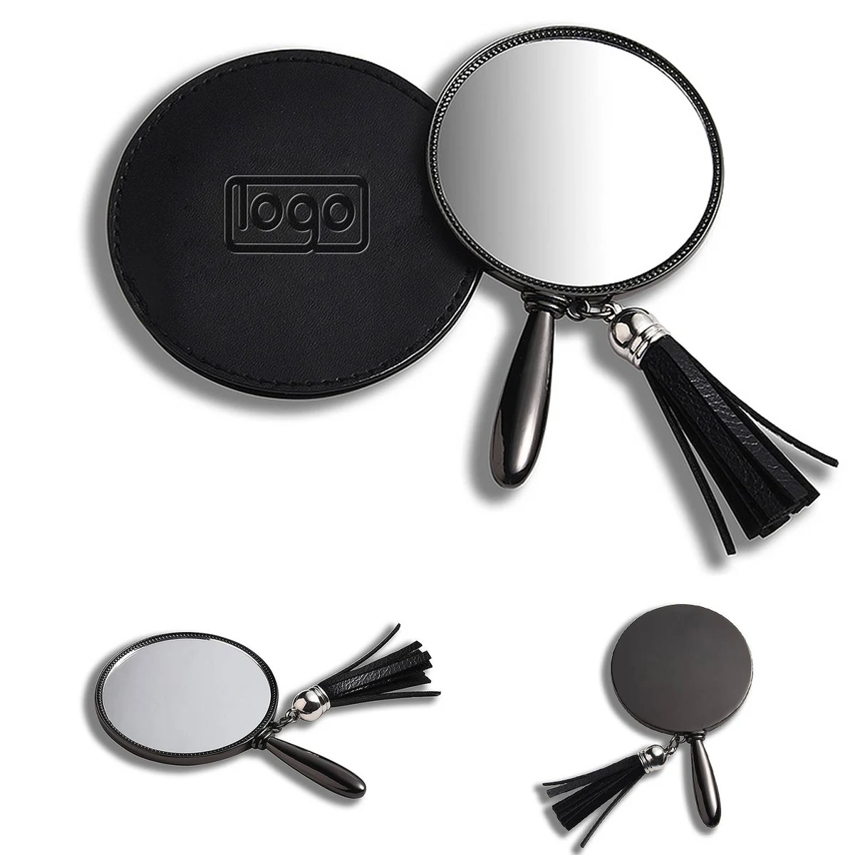 Pocket Mirror With Pu Leather Case Cover 1