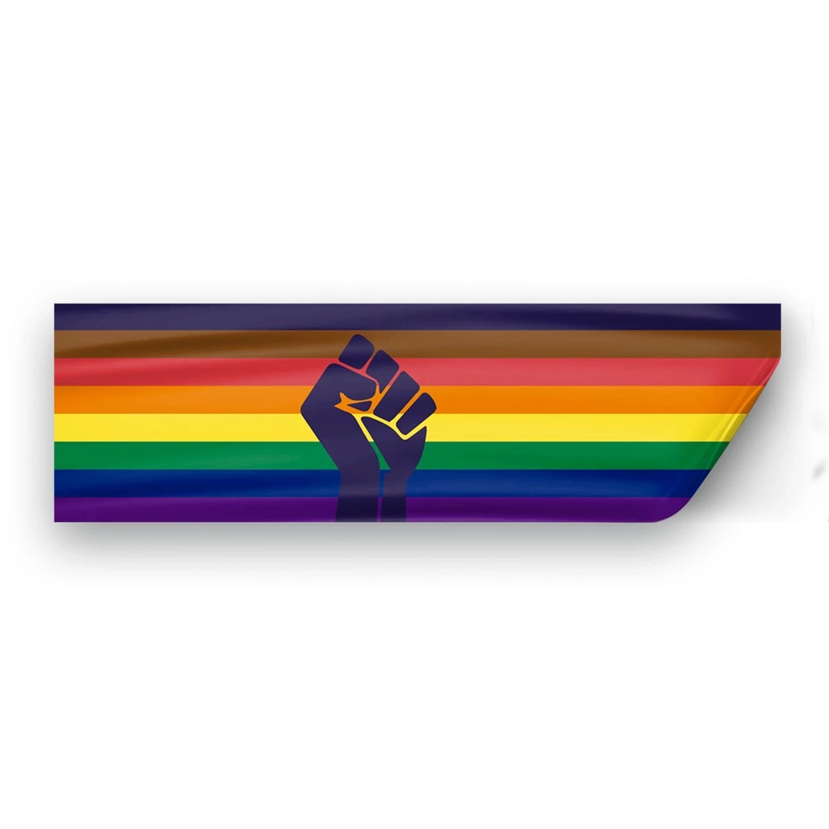 3" x 10" POC with fist Window Decals 1