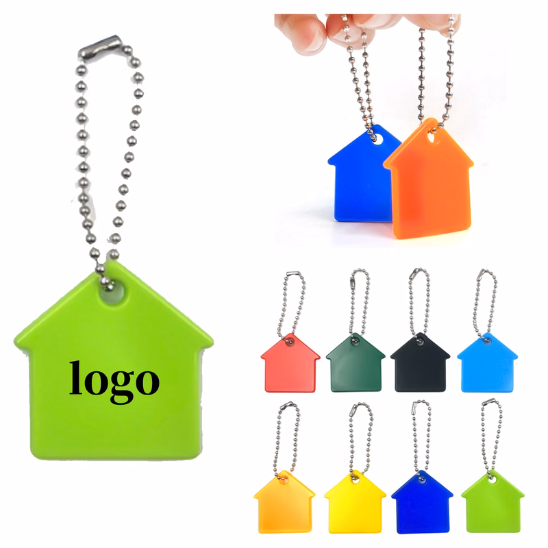 House-Shaped PVC Keychain