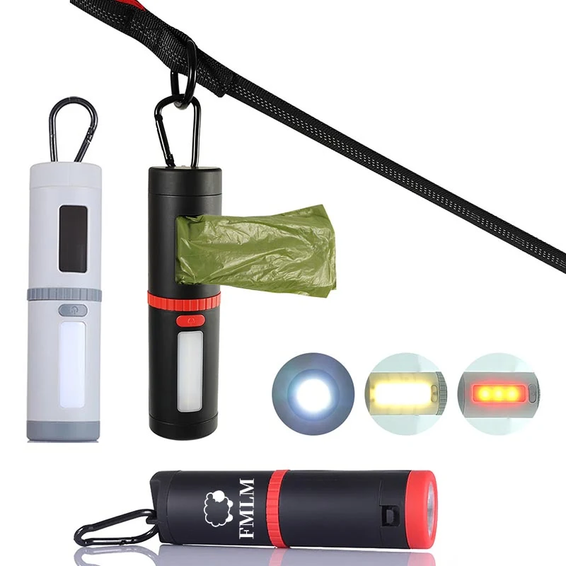 Pet Poop Bags Holder Dispenser with LED Flashlight 1