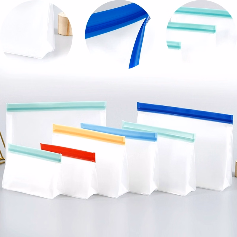 PEVA Matte Slip zip Food Storage Bag Reuseable