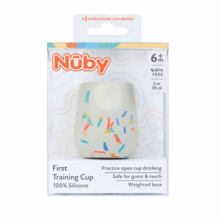 Nuby First Open Training Cups - Confetti 2oz 6+ Months