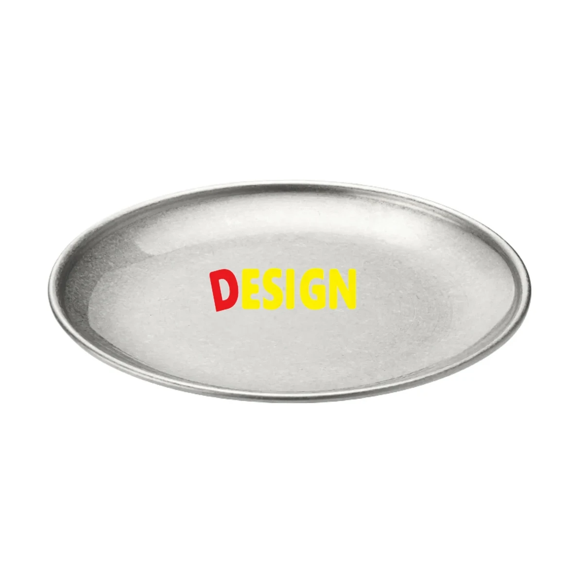 7.8" Round Stainless Steel Serving Plate 1