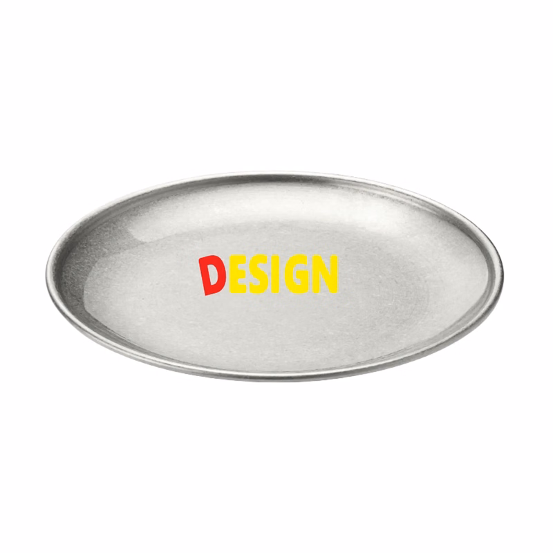 7.8" Round Stainless Steel Serving Plate