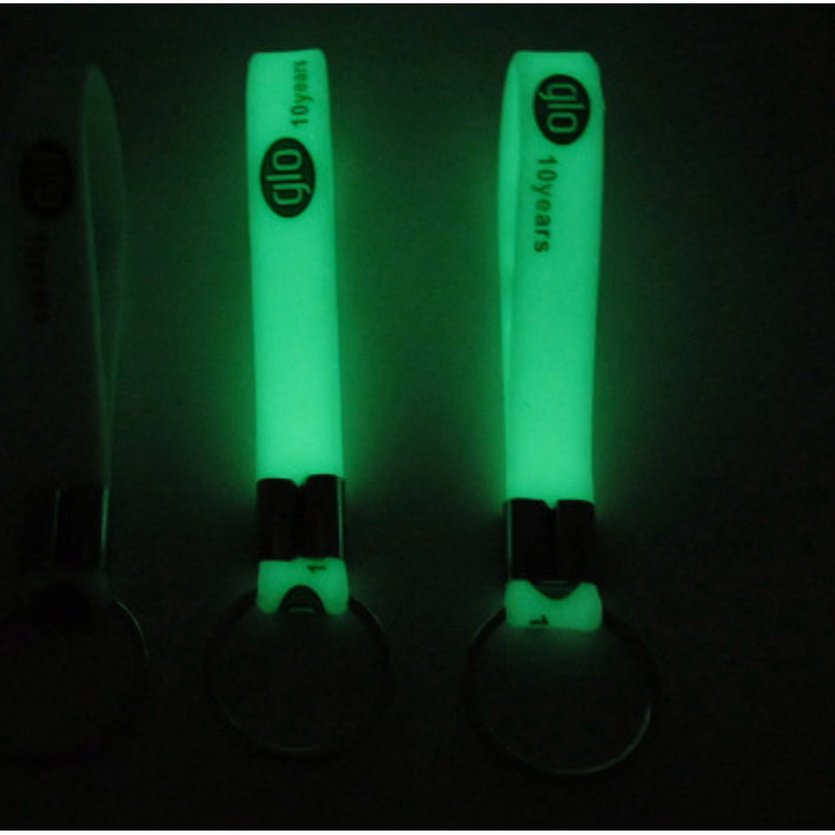 Glow in Dark Silicone Keychain