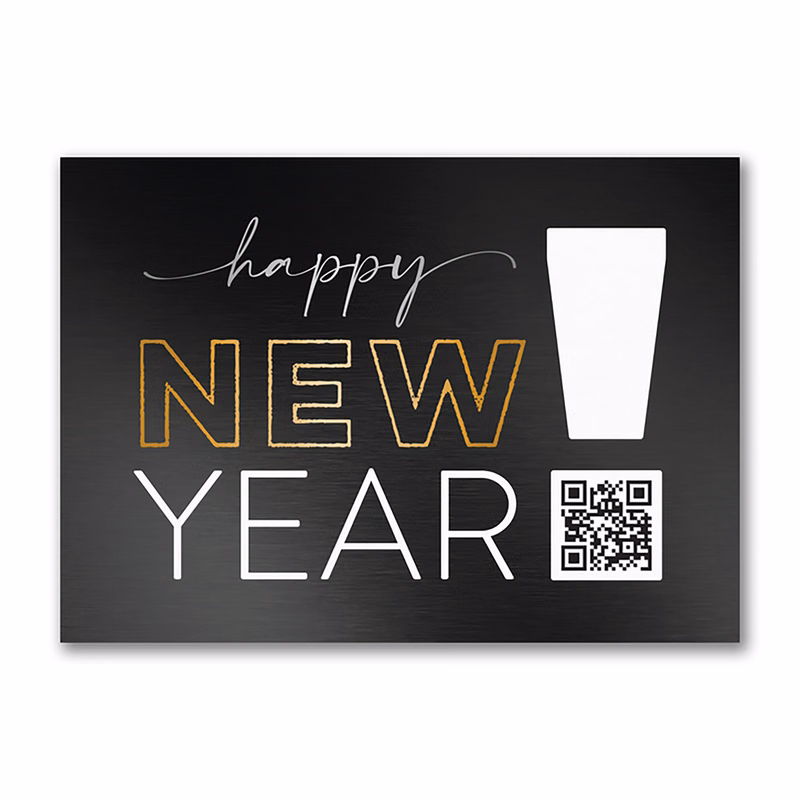 New Year Greetings QR Code Card