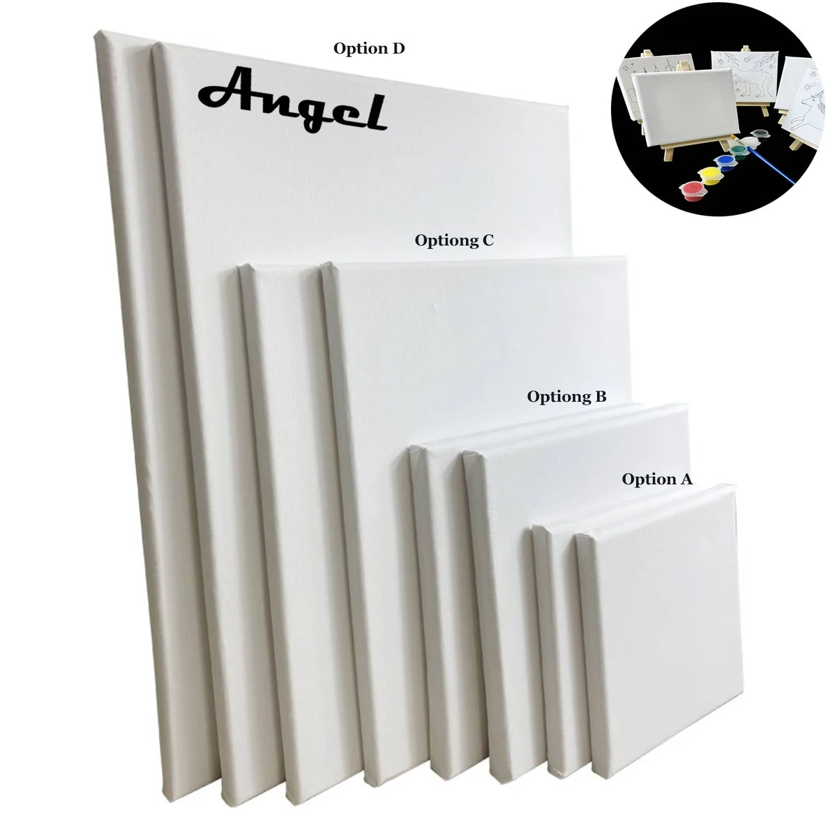 Cotton Linen Acrylic DIY Art Canvas Board 1