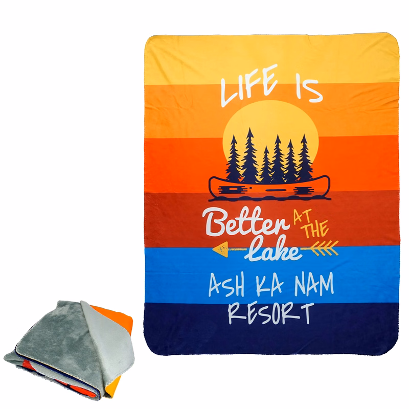 Full Color Velvety Recycled Plush Blanket