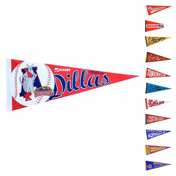 12" x 30" Mini Felt Pennant w/ Sewn Strip