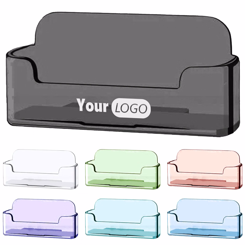Plastic Transparent Business Card Holder ?C Sleek And Functional Desk Accessory
