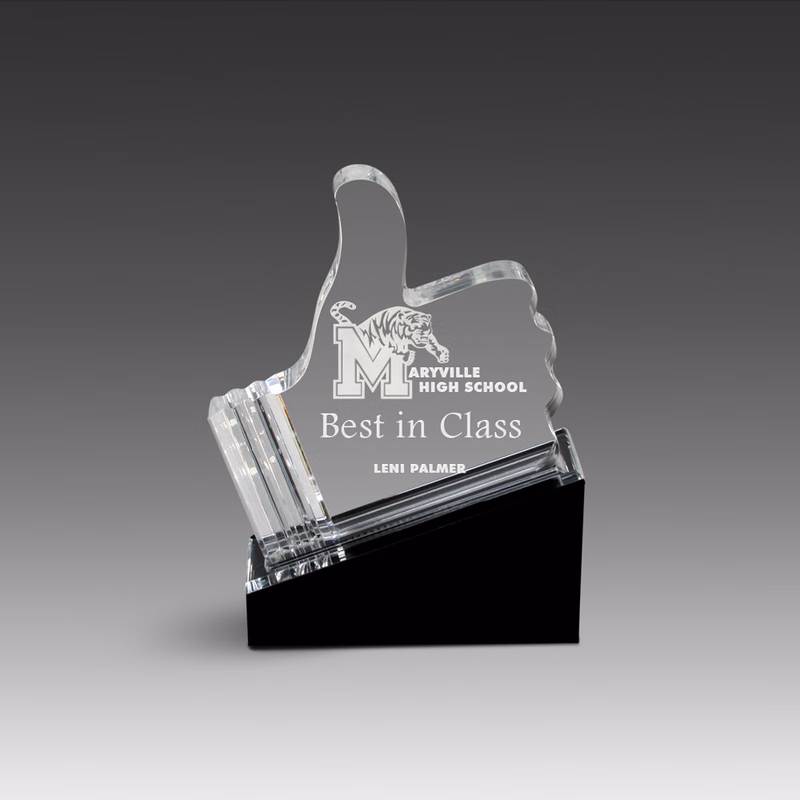 Thumbs Up Award (4"x5-3/8"x1")