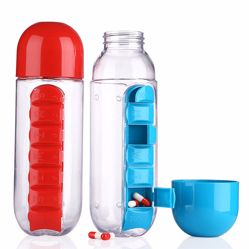 3-in-1 Weekly Pill Box Water Bottle