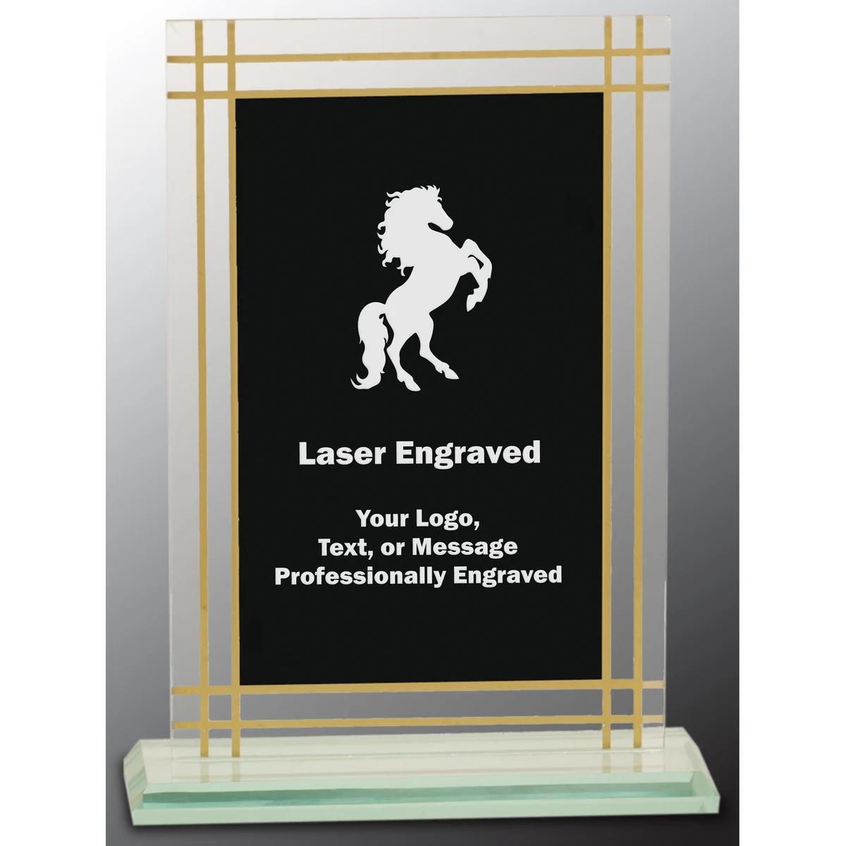 7 1/2" Contemporary Glass Full Border Award 1