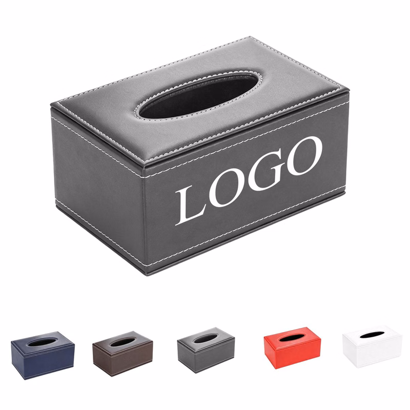 MOQ 10 Piece PU Leather Tissue Box