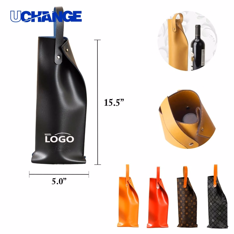 PU Leather Wine Tote Bag with Gift Box
