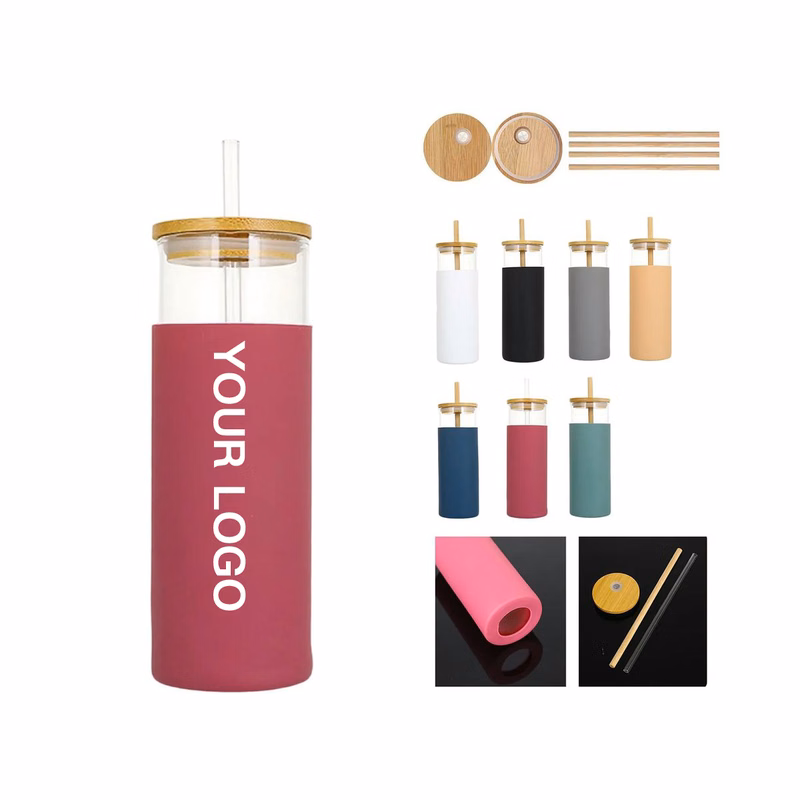 Eco Friendly Glass Drink Tumbler with Grip