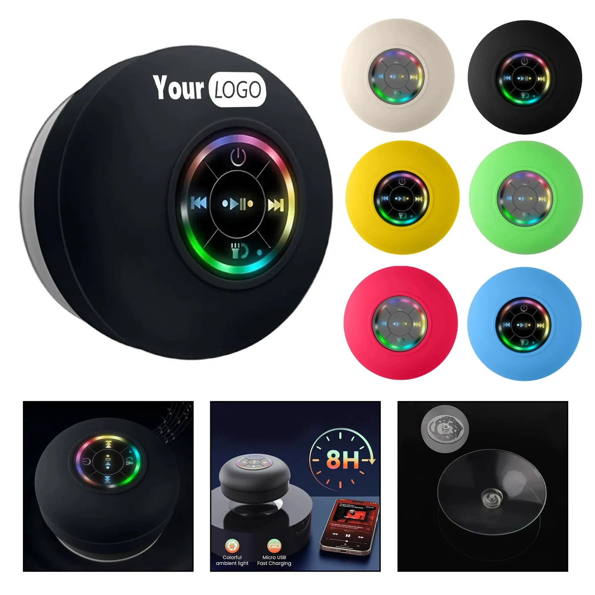 Waterproof Wireless Speaker With Suction Cup 1