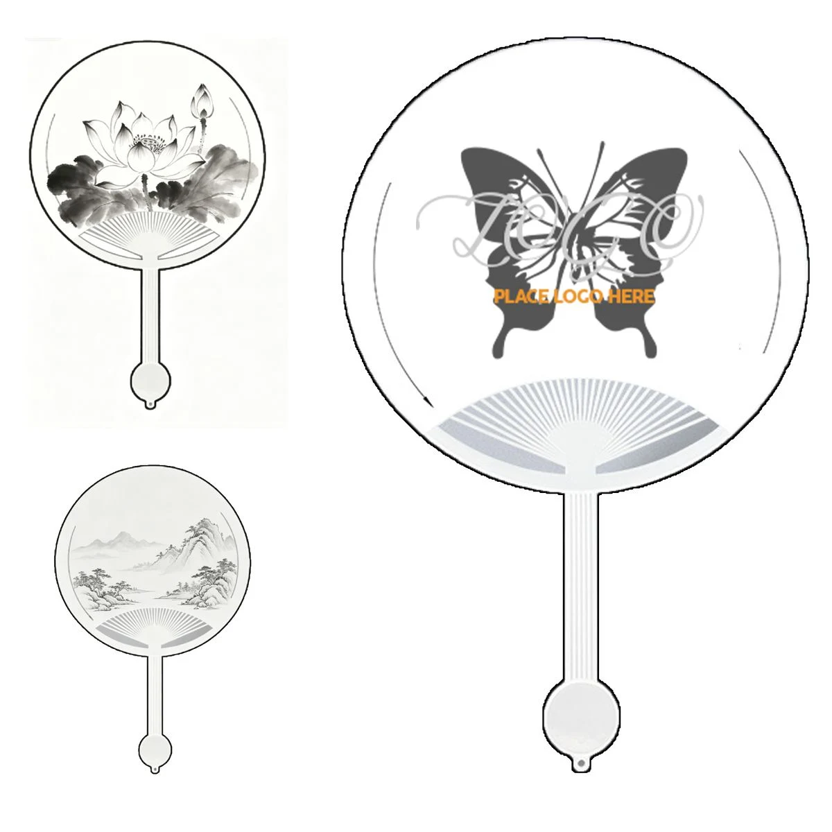 Custom Full Color Print PP Advertising Fan 1