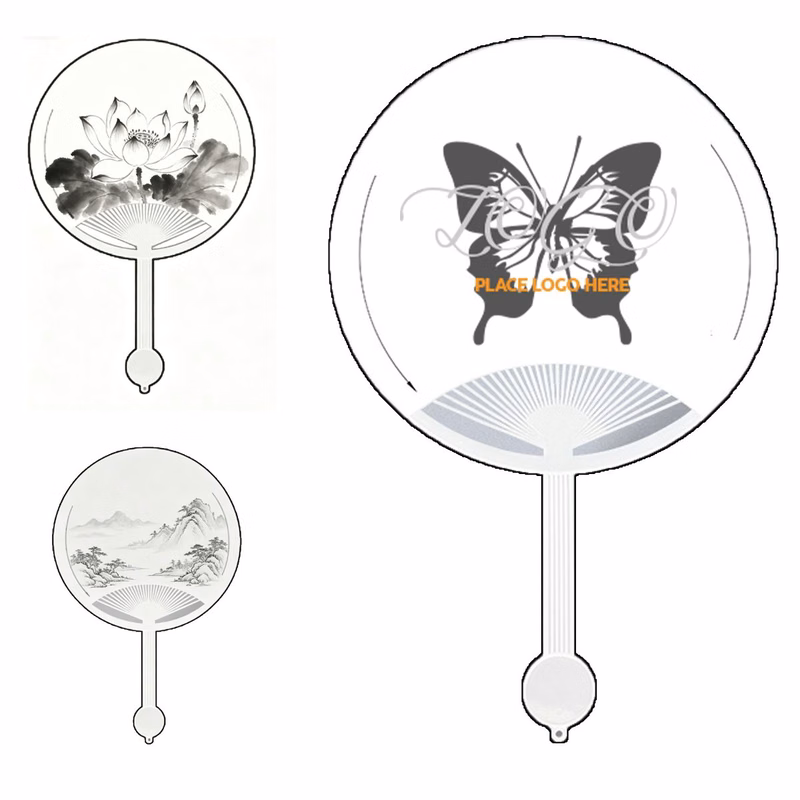 Custom Full Color Print PP Advertising Fan
