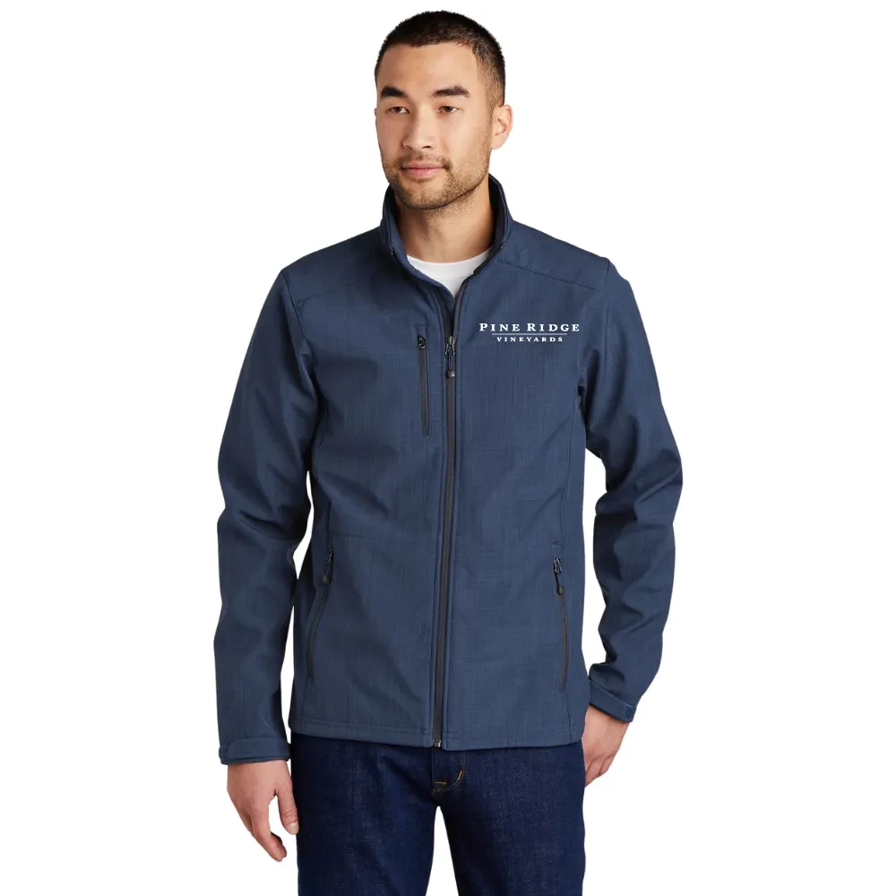 Eddie Bauer(R) Shaded Crosshatch Soft Shell Jacket, custom jacket with logo imprint 1