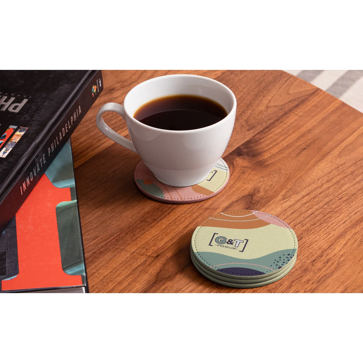 LVL Vegan Leather Coaster Set 1