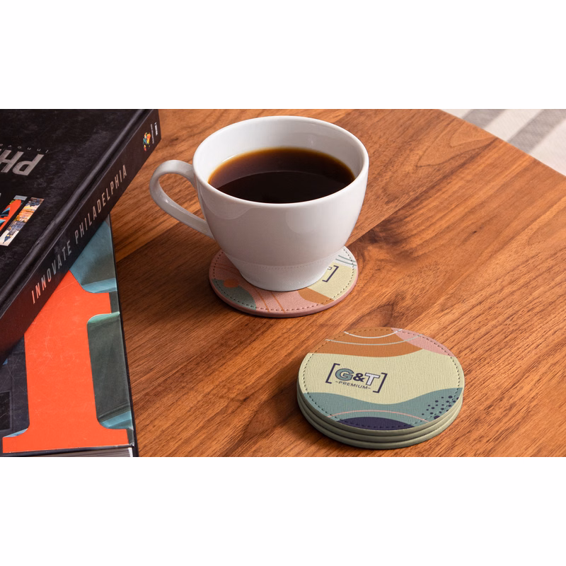 LVL Vegan Leather Coaster Set