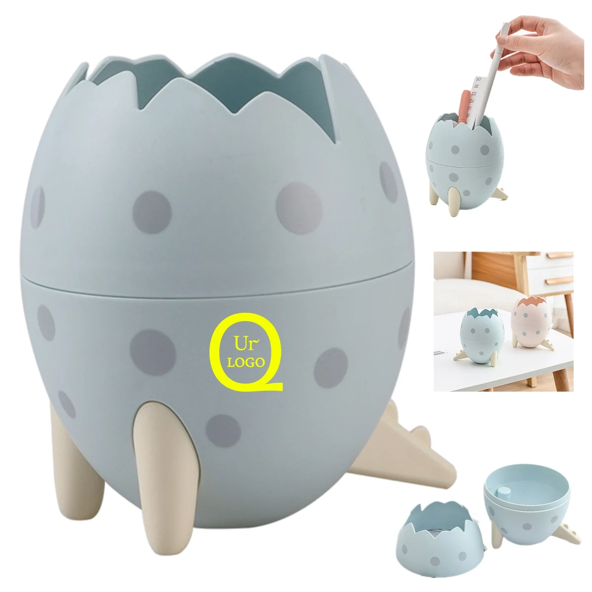 Dinosaur Egg Storage Bucket Pen Holder 1