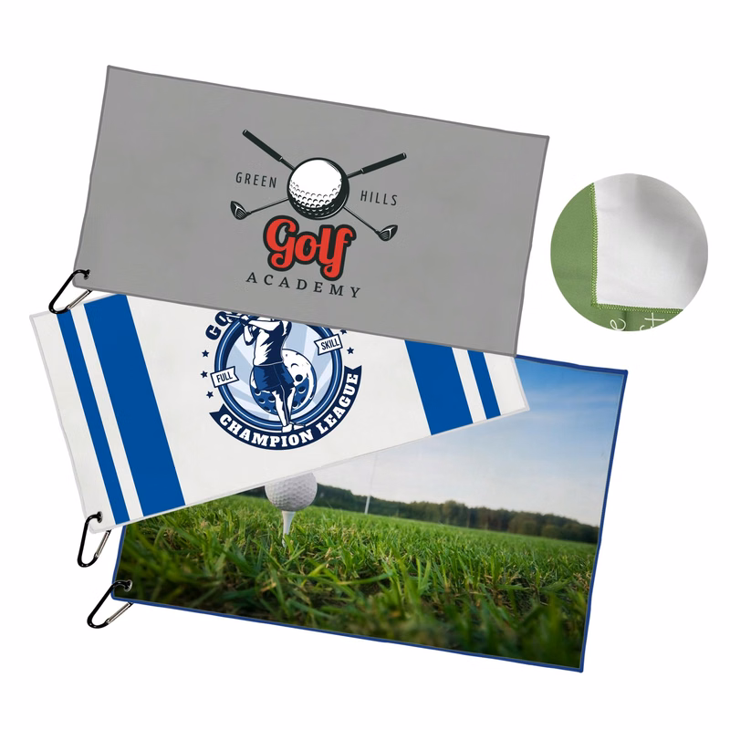 Free Shipping Full Color 200gsm Seude Microfiber Golf Towel