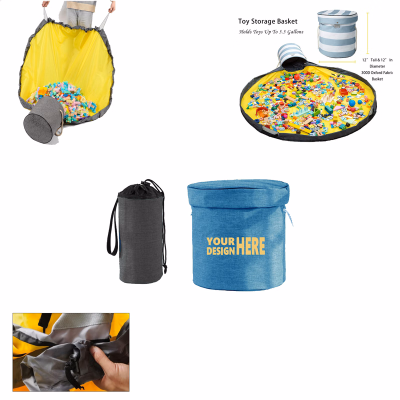 Multi Functional Children's Round Storage Bucket