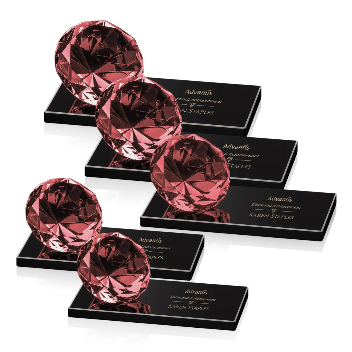 Gemstone Award on Black - Ruby 1