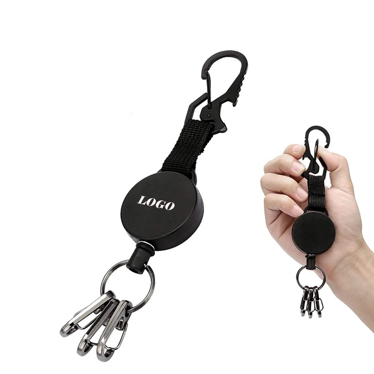 Retractable Keychain Carabiner Key Holders 1