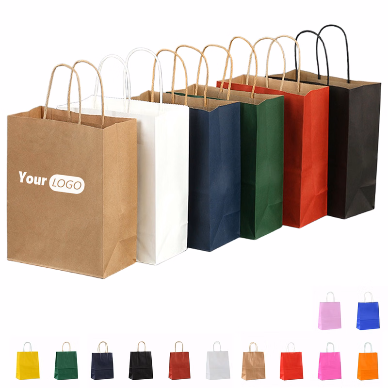 Handle Party Kraft Paper Bag Available in Colors