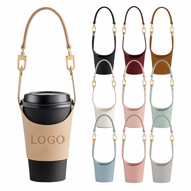 PU cup sleeve with handle