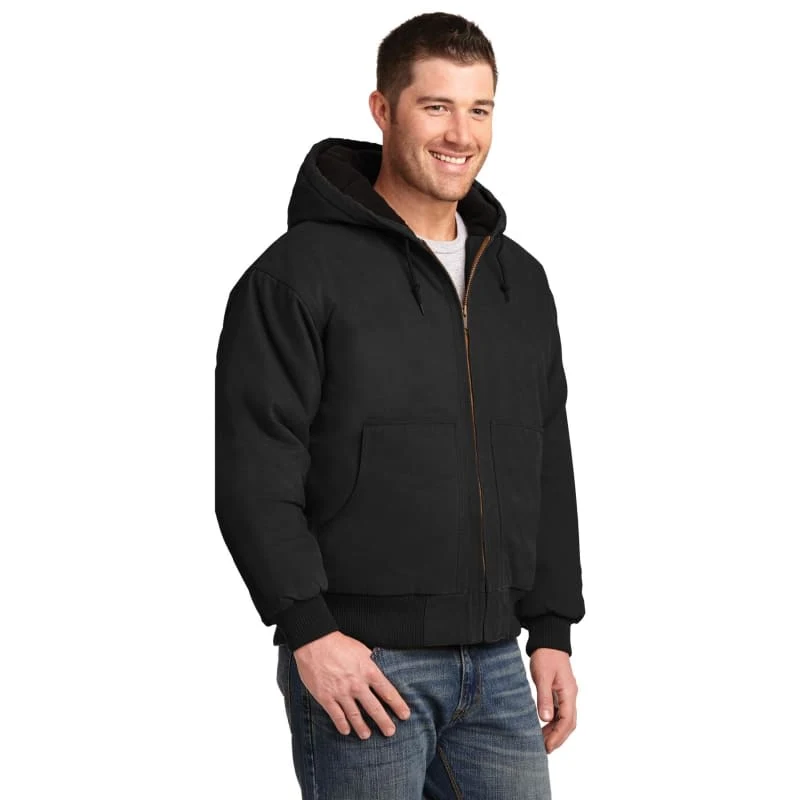 CornerStone Washed Duck Cloth Insulated Hooded Work Jacket. 1