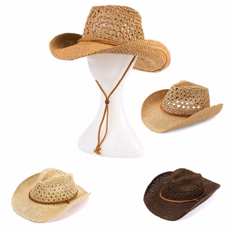 Adult Sun Straw Western Cowboy Hat
