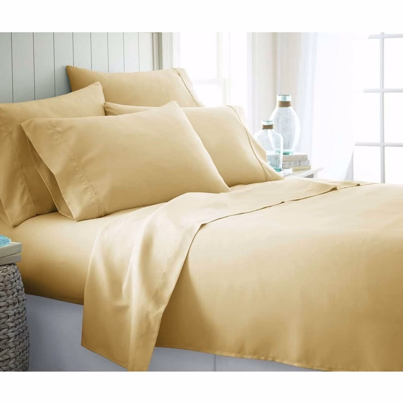 Microfiber Bed Sheets - Gold Twin XL 4 Piece Set