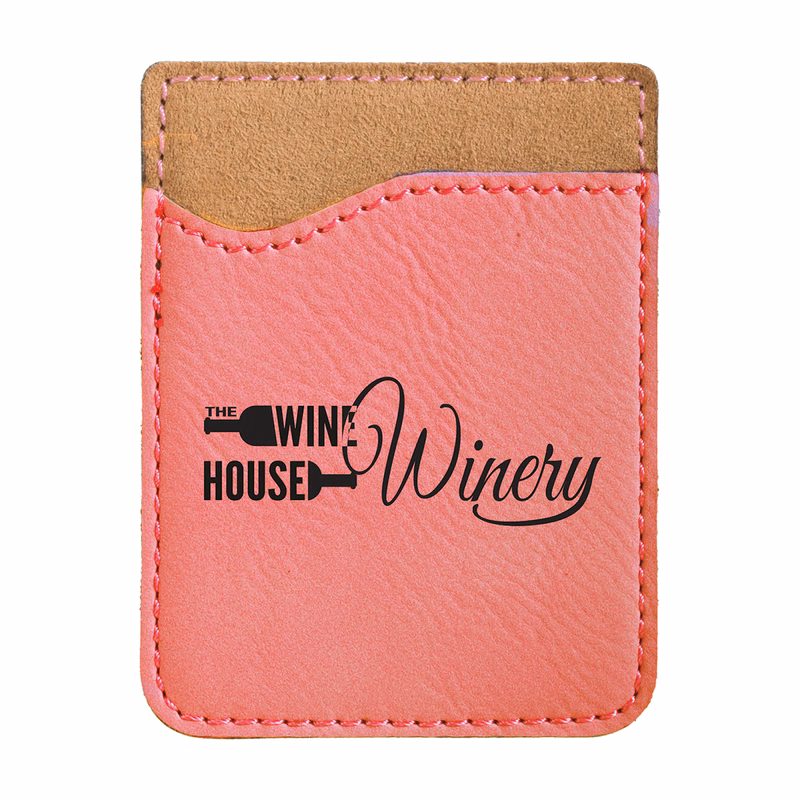 Pink Leatherette Phone Wallet