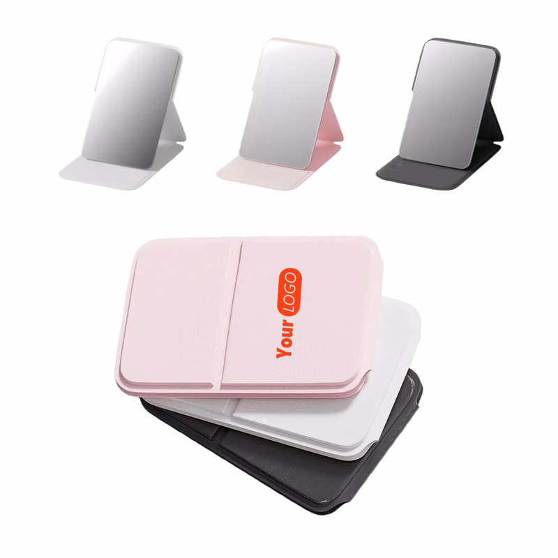PU Leather Compact Foldable Makeup Mirror